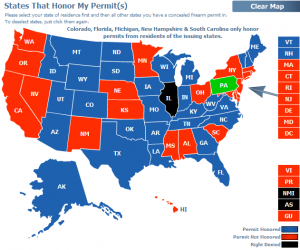 Pennsylvania Reciprocity Map