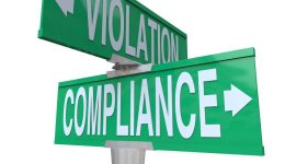 Compliance Vs Violation Street Road Sign Direction Advice Follow