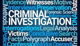 Criminal Investigation Word Cloud