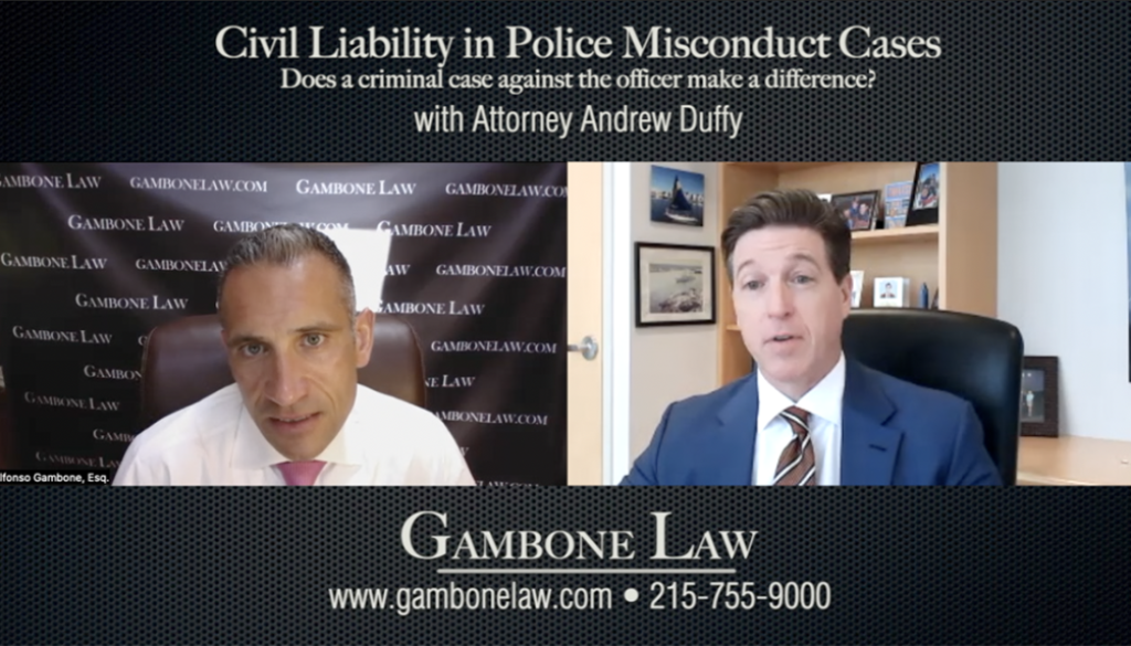 The Gambone Law Podcast S1 E5 Civil Liability in Police Misconduct Cases